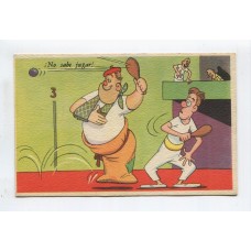 HUMORISTICA PELOTA VASCA DIBUJANTE BLOTTA ANTIGUA TARJETA POSTAL